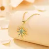 2026 Collar de Girasol Transfronterizo Nicho Colgante de Alta Gama Versátil Diseño de Lujo Ligero Cadena para Clavícula para Mujer Venta al por Mayor