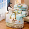 Bolsa de almacenamiento portátil de oso de dibujos animados, bolsa para edredón de viaje, bolsa de embalaje de equipaje de gran capacidad para viajes de negocios y mudanzas