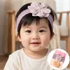 Nuevo Set de Diademas Suaves Elásticas de Nylon para Niños Diadema de Flores para Bebé Diadema sin Costuras con Lazo para Bebé