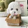 Decoração de bolo de aniversário de cachorro celebridade da internet ins boneco de balançar a cabeça filhote de cachorro teddy criativo acessórios para assar cachorro