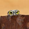 Anillo de Búho Ojo del Diablo Retro Personalizado Más Vendido Transfronterizo Apertura Ajustable Joyería Fabricante de Joyería para Mujer