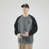 Moletom Masculino Gola Redonda 2026 Outono/Inverno Novo Algodão High Street Americano Solto Confortável Casual Top Tendência Roupa Masculina