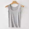 Camisole Canelada de Gola Quadrada para Mulheres, Costas Nadador, Pode Ser Usada como Camada Base ou Peça Externa, Tamanho Grande, Top sem Mangas, Costas Abertas, Modal