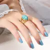Accesorios para soporte de anillos vacíos DIY para hombres y mujeres zodiaco dragón este año de vida soporte de anillos soporte vacío cera de abeja turquesa marea nacional soporte de anillos