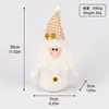 Figura de Natal platina estilo nórdico, ornamento de mesa, designs de boneco de neve e Papai Noel, em estoque