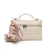 Cadena de Diamante Casual 2025 Elegante Moda Nuevo Color Puro Textura Cadena Bolso Bandolera Cuadrado Pequeño Bolso para Mujer