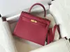 Bolso Kelly de Cuero Genuino Semimanual de H Segunda Generación Estampado de Palma Bolso de Hombro Cruzado para Mujeres Ropa de Trabajo 25cm Lujo Accesible