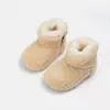 Botas de Nieve para Niñas Invierno 2026 Estilo Nuevo Botines Cortos Forrados de Piel, Botas Cálidas Acolchadas de Algodón para Niñas Pequeñas y Bebés