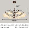 Luminária Pendente Vintage Cor Creme Casca de Ovo para Sala de Estar, Novo Modelo 2026, Mesa de Jantar Estilo Francês Amiga dos Olhos, Iluminação para Sala de Jantar e Quarto
