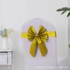 Respaldo de Silla Flor Lazo Elástico Libre Boda Banquete de Boda Hotel Funda de Silla de Hotel Decoración Lavable Cinta Cinta