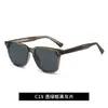 Gafas de sol con protección UV de fábrica en stock con tachuelas metálicas, Gafas de sol de acetato de celulosa exclusivas transfronterizas europeas y americanas con pines