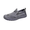 Zapatos de Tela del Viejo Pekín, Nuevo Estilo de Verano, Zapatos Slip-On Transpirables de Malla Fly-Knit para Personas de Mediana Edad y Mayores, Versátiles Zapatos de Malla para Papá