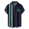 Camisa para Hombre de Estilo Nuevo Europeo y Americano Transfronteriza, Estampado Digital 3D, Versátil de Moda Casual de Manga Corta Tallas Grandes Ropa para Hombre