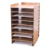 Caja de Almacenamiento de Escritorio de Madera DIY Estantería de Oficina Creativa Revistero Carpeta A4 Estante Organizador de Documentos