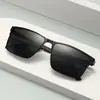 Gafas de Sol Polarizadas Cuadradas Casuales para Hombre Protección UV Gafas para Conducir Modernas Fotocromáticas Marco de Metal Gafas Versátiles