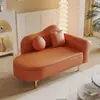 Mejora de Apartamento Pequeño: Sofá Chaise Longue con Capacidad de Almacenamiento, Sillón Reclinable Estilo Europeo, Área de Descanso Mini Tienda de Ropa para Dormitorio, Sofá Individual Color Caramelo