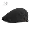Gorra de Algodón para Hombre, Estilo Verano, Boina Bordada 3D Personalizada, Gorra Casual Retro Británica Artística para Mujer