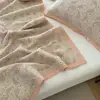 Conjunto de Colcha Acolchoada de Algodão e Linho Lavada em Alta Temperatura Novo para Primavera e Verão Conjunto de Três Peças Colcha 100% Algodão Classe A Peça Única Capa de Edredom Fresca e Simples