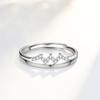 Momento conmovedor Anillo de Plata de Ley S925 un Par de Diseños de Nicho Ins Anillos de Pareja Microincrustados para Novias y Amantes