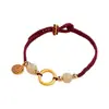 Hotan Fuyu Donut Hebilla de Seguridad Marca Fufu Cuerda de Mano Tejida Pulsera para Pareja Hombre y Mujer Regalo para Novia Estudiante