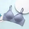 Suporte Suave Não Marcação Tira de Gel Manutenção Roupa Íntima Peito Pequeno Feminino Push-Up Confortável Respirável Sem Argolas de Aço Sutiã Esportivo