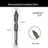Cabeça enviesada excêntrica broca cerâmica Triângulo furadeira toda cerâmica telha vidro tijolo vermelho placa de rocha broca perfuração perfuração seca furadeira super dura