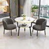 Juego de Mesa y Sillas de Recepción y Negociación de Lujo Ligero para Apartamentos Pequeños, Mesa de Comedor para Tiendas de Té de Leche, Cafeterías y Juego de Mesa Redonda Pequeña para Balcón