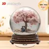 Impresión Plana Transfronteriza 2D Plano Rotación de 360 Grados Escena de Nieve Casa de Pingüinos Decoración de Escritorio Interior y Exterior Festival
