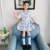 Traje Uniforme JK para Meninas Vestido de Verão para Alunos do Ensino Fundamental Novo Estilo 2022 Estilo Preppy Roupa Infantil de Princesa com Saia Plissada
