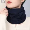 Protector de Cuello Cálido de Polar de Color Sólido, Máscara Resistente al Viento y al Frío para Exteriores, Cubrecuellos, Chaqueta de Plumas, Bufanda de Cuello Falso