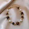Pendientes Geométricos de Piedra Ojo de Tigre Maillard, Lujo Ligero, Estilo Exquisito y de Alta Gama, Pendientes de Nicho para Mujer, Pendientes Retro de Otoño e Invierno