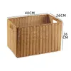 Cestas de Almacenamiento Tejidas al por Mayor para Uso Doméstico, Cestas Organizadoras para Gabinetes y Mesas de Centro, Cajas de Almacenamiento para Ropa y Snacks, Cestas de Mimbre Sintético, Estilo Europeo