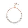 Pulseira de Zircônia Levemente Luxuosa para Mulheres Design de Nicho Ins Namorada Irmãs Pulseira de Casal Celebridade Cibernética Pulseira Elegante