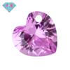 Huagang gema perforada en forma de corazón 2# polvo solo piedra desnuda diamante de imitación rubí piedra principal corindón rojo sintético
