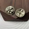 Botón Metálico Redondo de Estrella y Luna Diamante Hebilla Francesa Cosida a Mano Abrigo Abrigo Abrigo de Lana de Cordero Hebilla Decorativa