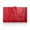 Nova Bolsa de Festa Quadrada Pequena em Acrílico Perolado Bolsa de Mão Bolsa de Banquete Bolsa de Mão Bolsa Pequena de Ombro Cruzada Bolsa de Corrente