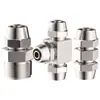 Accesorios de Conexión Rápida Manguera de Aire de PU Tuerca de Bloqueo Conector Recto 6/8/10/12mm T Codo Adaptador Reductor de PE Unión
