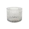 Candelabro de cristal en relieve, cera de aromaterapia, diamante, cilindro de vidrio vintage, portavelas, taza, hisopo de algodón, utensilio de almacenamiento
