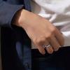 Anillo de pareja de plata de ley 925 diseño de alta calidad para hombre y mujer anillo de moda regalo de cumpleaños para amigos hombres y mujeres