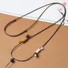 Colar de Cera de Abelha Tibetana Cordão Pingente Cordão de Couro Colorido Trançado à Mão Lanyard para Contas Dzi Thangka Cordão Fino
