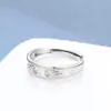 Anéis de Casal para Homens e Mulheres com Asas de Anjo Gravadas, Anéis Personalizados para Estudantes, Estilo Japonês e Coreano Simples, Doce Presente de Dia dos Namorados