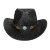 Nuevo sombrero de vaquero western dorado para mujer, sombrero de lana para escenario, sombrero de comercio exterior, sombrero de fiesta para hombres y mujeres, sombrero festivo transfronterizo al por mayor