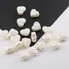 Cuentas ABS con forma de corazón floral pequeño para cadena de teléfono móvil, llavero, accesorios de material para abalorios, hecho a mano para DIY