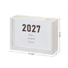 Organizador Calendario 2027 Portabolígrafos Estilo Ins Alto Valor Estético Cuaderno Personalizable Caja de Almacenamiento Dos en Uno