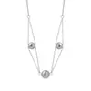 Joyería Popular de Venta Caliente Transfronteriza Tres Bolas de Acero Collar Pulsera de Acero de Titanio Joyería Personalizada Estilo Ins para Mujer Fábrica de Origen 1688