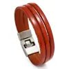 Joias da Moda Europeia e Americana Pulseira de Couro de Vaca Personalizada Retrô Masculina Estilo Harajuku Pulseira Simples da Moda