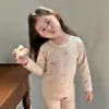 2026 Nuevo Conjunto de Ropa de Otoño para Bebé Algodón Puro Clase A Pijama Infantil Niñas Pequeñas Ropa Interior Térmica Engrosada Niños