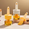 Cepillo de aceite de silicona con botella para cocina, panqueques, barbacoas, horneado, apto para uso alimentario, para uso doméstico, resistente a altas temperaturas, cepillo de aceite integrado.