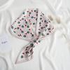 Estola Pequeña de Satén con Estampado Geométrico para Mujer Popular Primavera Nueva Hebilla Larga Estola Perezosa Bufanda Decorativa