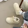 2026 Invierno Nuevos Tenis Blancos Estilo Coreano Ins Tendencia Estudiantes Femeninas Que Aumentan la Altura Forrados de Borrego Cálidos Zapatos Casuales Ks-Ktw-03